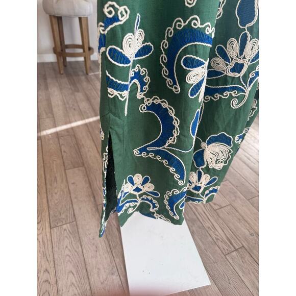 Never A Wallflower Square Neck Maxi Dress in Crewel Work New With Tags XXL - Picture 4 of 11